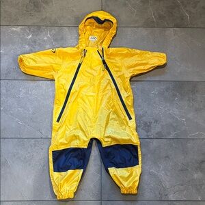 Tuffo Yellow and Navy Rain Suit 2T